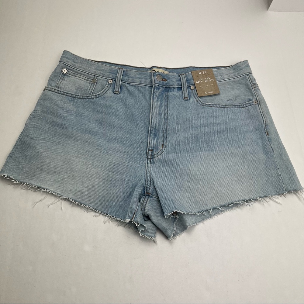 Madewell Relaxed Denim Shorts Cut-Off Womens Size 31‎ Light Wash Blue NEW